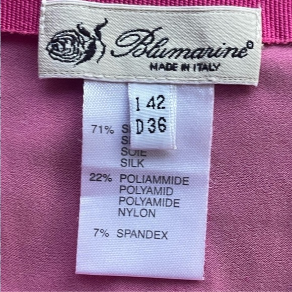 blumarine Women’s vintage pink pencil silk midi skirt size 6 - Picture 2 of 5